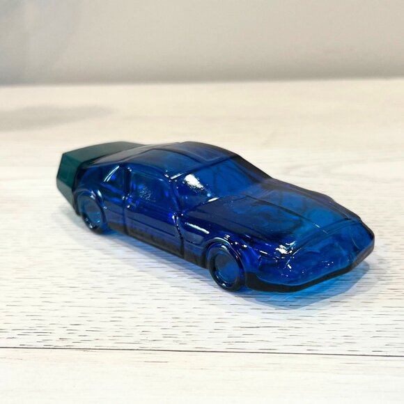 Avon Vintage Blue Sports Car Decanter BOX Decals Wild Country After Shave Glass - Picture 13 of 15